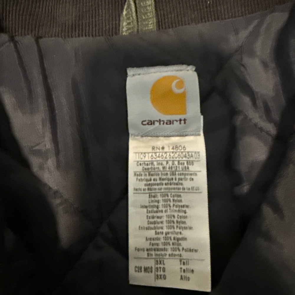 Carhartt C26 MOS Arctic Duck Quilt Lined Men's 3XL Olive Field Jacket - Picture 2 of 6